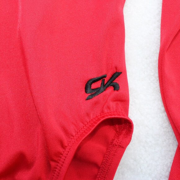 ❤️🤸‍♀️💛Red and Gold Long Sleeve CHILD Gymnastic Leotards - Picture 4 of 7